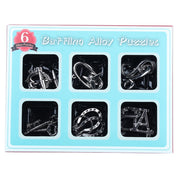 6 pezzi/set Magic Lock Cervello in lega di zinco per lo sviluppo di puzzle, 6 PCS / Set Puzzles Lock
