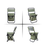 Sedia pieghevole da esterno con custodia, schienale e funzione di conservazione del calore, Outdoor Folding Chair