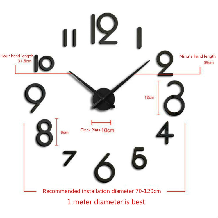 Orologio da parete digitale domestico creativo in acrilico fai-da-te