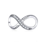 Accessori per bracciali fai-da-te da donna in argento sterling 925 Infinity Family Forever Beaded, SCC1146