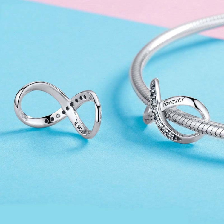 Accessori per bracciali fai-da-te da donna in argento sterling 925 Infinity Family Forever Beaded, SCC1146