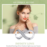 Accessori per bracciali fai-da-te da donna in argento sterling 925 Infinity Family Forever Beaded, SCC1146