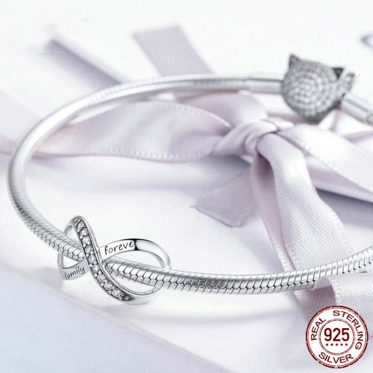 Accessori per bracciali fai-da-te da donna in argento sterling 925 Infinity Family Forever Beaded, SCC1146