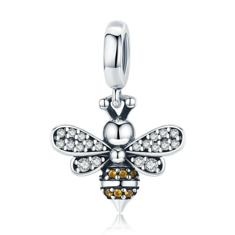 Accessori per bracciale con perline fai-da-te con ciondolo a forma di ape in argento sterling S925, SCC821