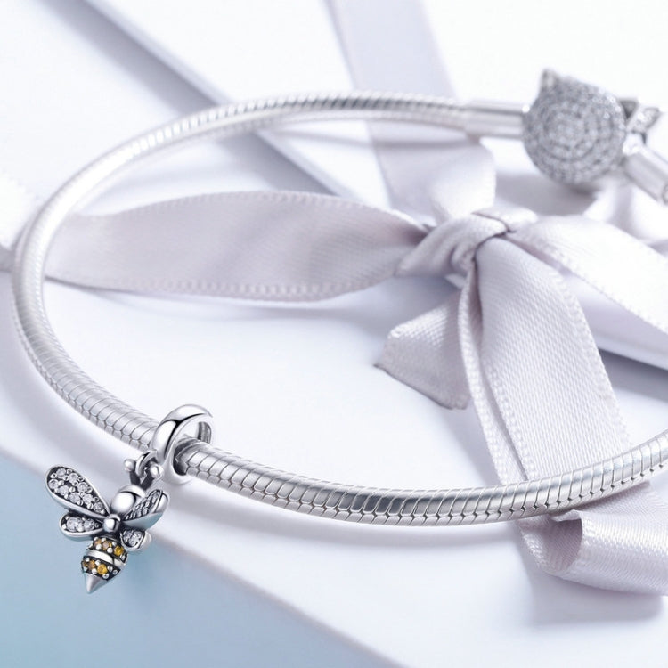 Accessori per bracciale con perline fai-da-te con ciondolo a forma di ape in argento sterling S925, SCC821