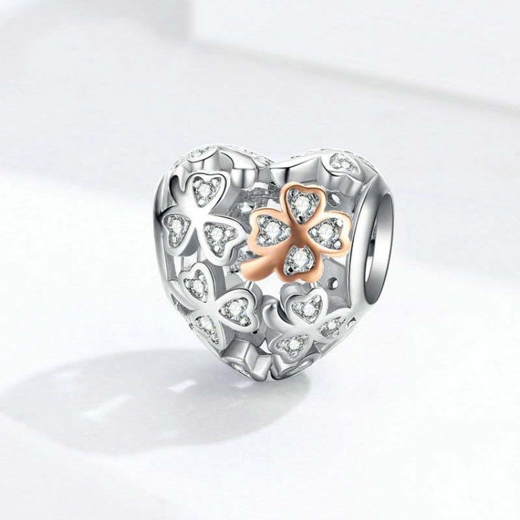 Perline per bracciale fai da te in argento 925 cuore e quadrifogl