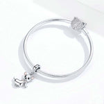 Accessori per bracciale fai da te con ciondolo a forma di cane Chihuahua in argento sterling 925, SCC1317