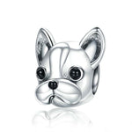 Perline Bulldog serie animali in argento sterling S925