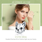 Perline Bulldog serie animali in argento sterling S925