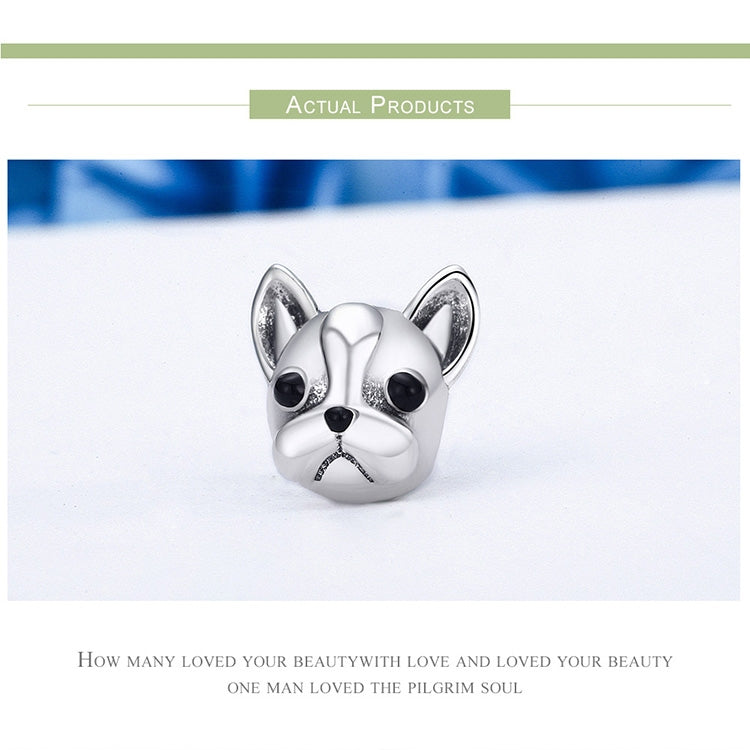 Perline Bulldog serie animali in argento sterling S925