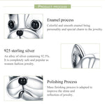 Perline Bulldog serie animali in argento sterling S925