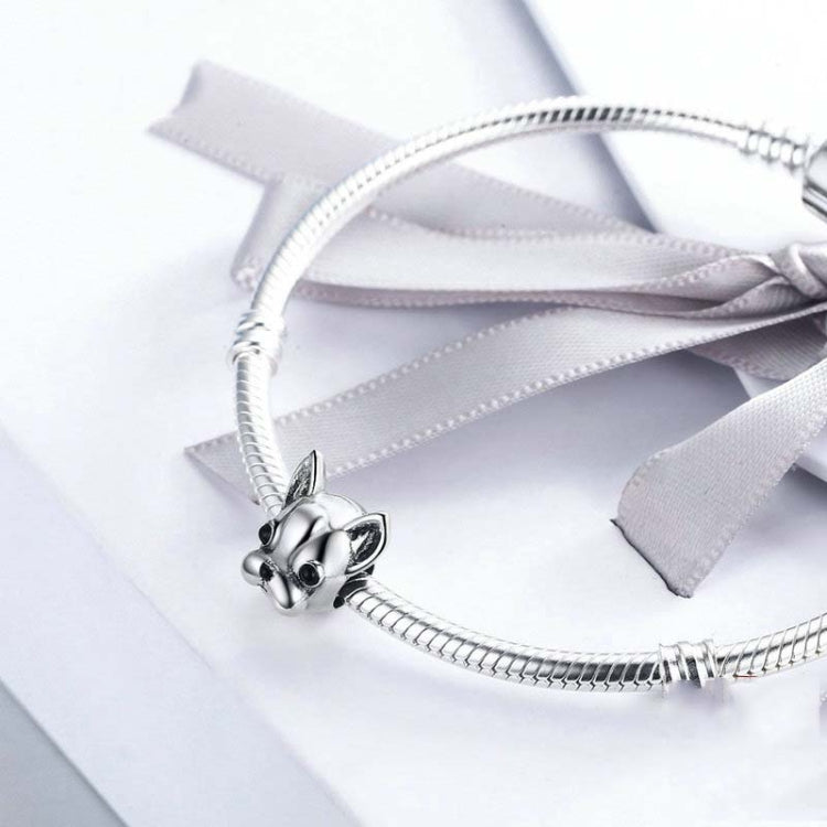 Perline Bulldog serie animali in argento sterling S925