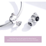 Accessori per bracciale fai da te con perline per bambina in argento sterling S925