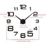 Orologio da parete digitale in acrilico Orologio adesivo da parete per soggiorno domestico