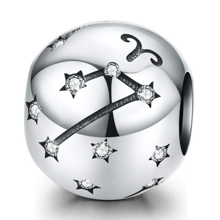 S925 Sterling Silver Dodici Costellazioni Perline Accessori per braccialetti fai da te Gioielli Perline in argento, Aries, Taurus, Gemini, Cancer, Leo, Virgo, Libra, Scorpio, Sagittarius, Capricorn, Aquarius, Pisces