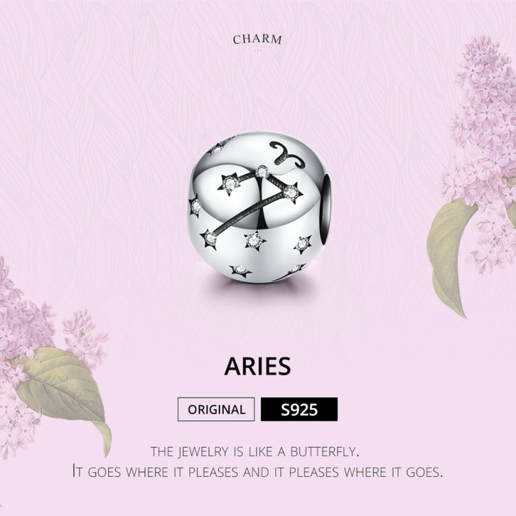 S925 Sterling Silver Dodici Costellazioni Perline Accessori per braccialetti fai da te Gioielli Perline in argento, Aries, Taurus, Gemini, Cancer, Leo, Virgo, Libra, Scorpio, Sagittarius, Capricorn, Aquarius, Pisces