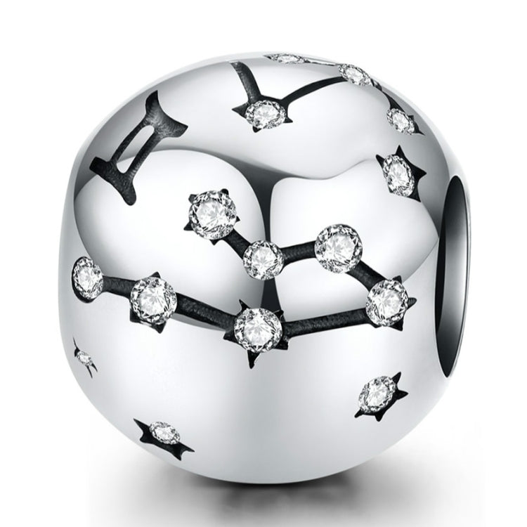 S925 Sterling Silver Dodici Costellazioni Perline Accessori per braccialetti fai da te Gioielli Perline in argento, Aries, Taurus, Gemini, Cancer, Leo, Virgo, Libra, Scorpio, Sagittarius, Capricorn, Aquarius, Pisces