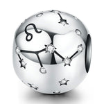S925 Sterling Silver Dodici Costellazioni Perline Accessori per braccialetti fai da te Gioielli Perline in argento, Aries, Taurus, Gemini, Cancer, Leo, Virgo, Libra, Scorpio, Sagittarius, Capricorn, Aquarius, Pisces