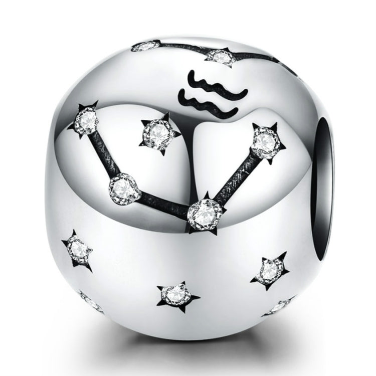S925 Sterling Silver Dodici Costellazioni Perline Accessori per braccialetti fai da te Gioielli Perline in argento, Aries, Taurus, Gemini, Cancer, Leo, Virgo, Libra, Scorpio, Sagittarius, Capricorn, Aquarius, Pisces
