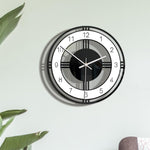 Decorazione domestica Orologio da parete creativo rotondo Soggiorno Camera da letto Orologio retrò in acrilico trasparente, CC034