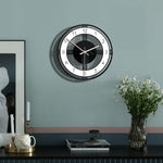 Decorazione domestica Orologio da parete creativo rotondo Soggiorno Camera da letto Orologio retrò in acrilico trasparente, CC034