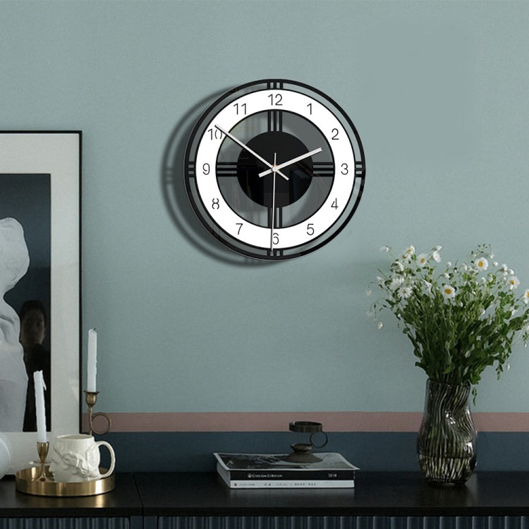Decorazione domestica Orologio da parete creativo rotondo Soggiorno Camera da letto Orologio retrò in acrilico trasparente, CC034