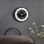 Decorazione domestica Orologio da parete creativo rotondo Soggiorno Camera da letto Orologio retrò in acrilico trasparente, CC034