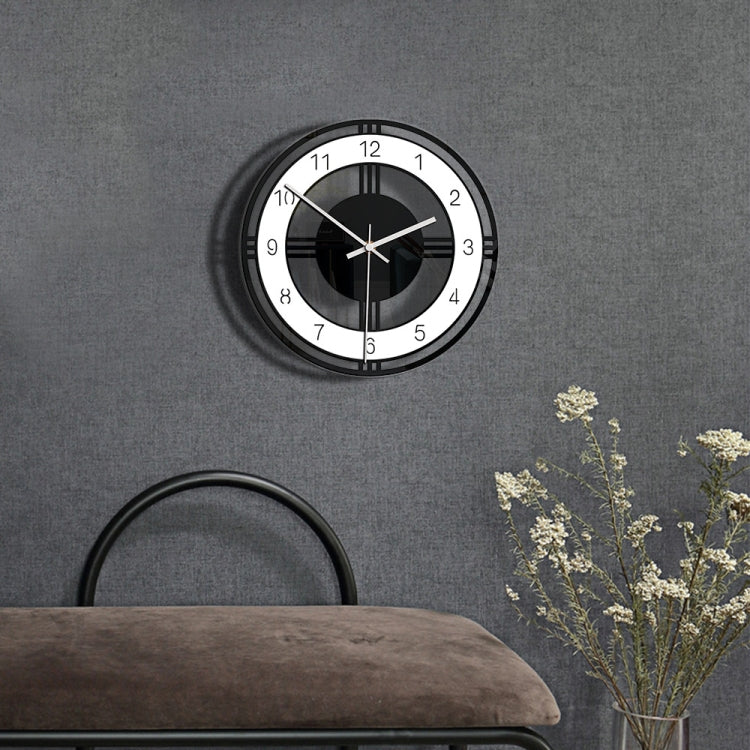 Decorazione domestica Orologio da parete creativo rotondo Soggiorno Camera da letto Orologio retrò in acrilico trasparente, CC034