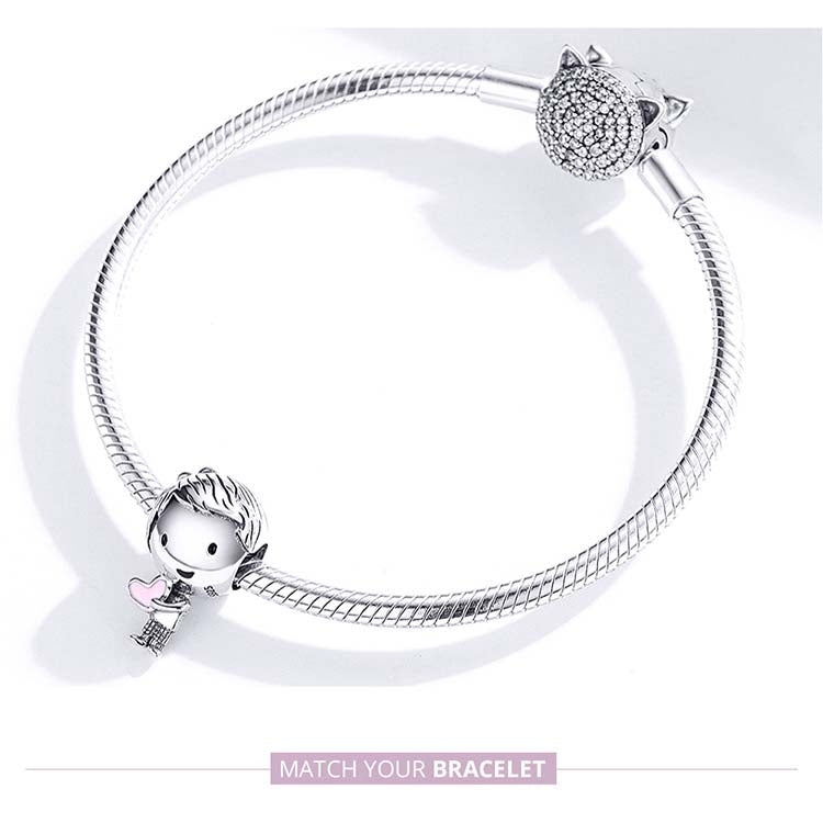 Accessori per bracciale fai da te con perline per ragazzo in argento sterling 925, SCC1334