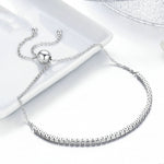 Bracciale da donna regolabile con bracciale in argento sterling S925 affettuoso, SCB029