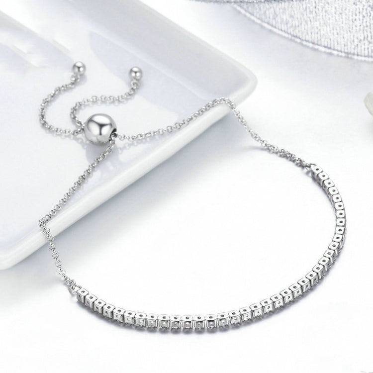 Bracciale da donna regolabile con bracciale in argento sterling S925 affettuoso, SCB029