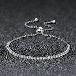 Bracciale da donna regolabile con bracciale in argento sterling S925 affettuoso, SCB029
