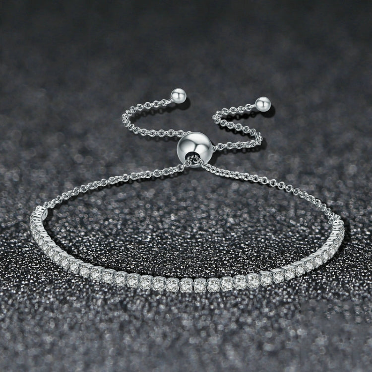 Bracciale da donna regolabile con bracciale in argento sterling S925 affettuoso, SCB029