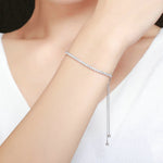 Bracciale da donna regolabile con bracciale in argento sterling S925 affettuoso, SCB029