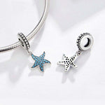 Accessori per bracciale fai da te da donna con ciondolo stella marina in argento sterling 925, SCC1210
