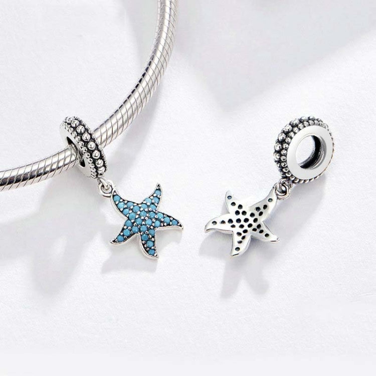 Accessori per bracciale fai da te da donna con ciondolo stella marina in argento sterling 925, SCC1210