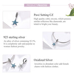 Accessori per bracciale fai da te da donna con ciondolo stella marina in argento sterling 925, SCC1210