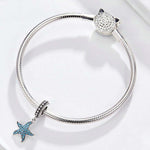 Accessori per bracciale fai da te da donna con ciondolo stella marina in argento sterling 925, SCC1210