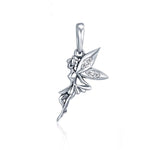 Ciondolo pendente fata fiore in argento sterling 925 da donna, bracciali fai da te, collane, accessori, SCC359