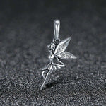Ciondolo pendente fata fiore in argento sterling 925 da donna, bracciali fai da te, collane, accessori, SCC359