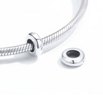 Accessori per gioielli braccialetto fai da te con perline semplici in argento sterling 925, SCC1450