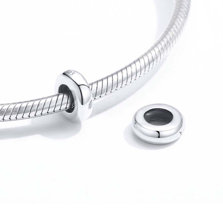 Accessori per gioielli braccialetto fai da te con perline semplici in argento sterling 925, SCC1450