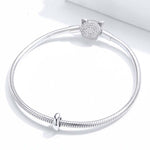 Accessori per gioielli braccialetto fai da te con perline semplici in argento sterling 925, SCC1450