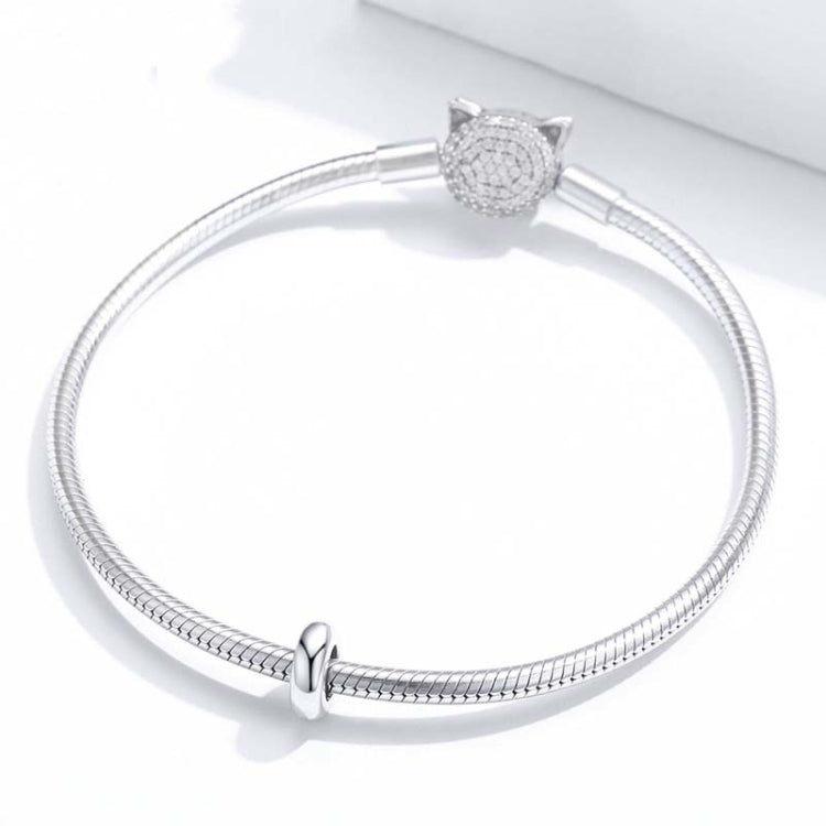 Accessori per gioielli braccialetto fai da te con perline semplici in argento sterling 925, SCC1450