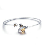 Bracciale in argento sterling Bee Story S925 Bracciale con diamanti per personalità femminile, SCB104