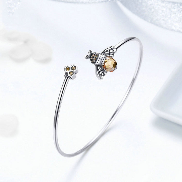 Bracciale in argento sterling Bee Story S925 Bracciale con diamanti per personalità femminile, SCB104