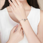 Bracciale in argento sterling Bee Story S925 Bracciale con diamanti per personalità femminile, SCB104