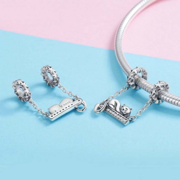 Ciondolo in argento sterling 925 con ciondolo per collana con gatto carino, SCC856