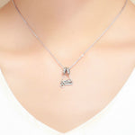 Ciondolo in argento sterling 925 con ciondolo per collana con gatto carino, SCC856