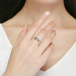 Anello a foglia da donna aperto in argento S925